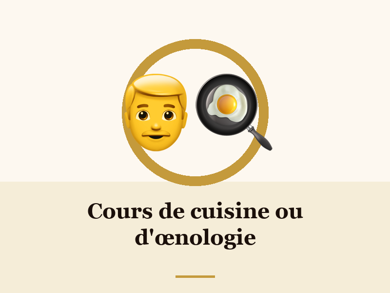 Cours de cuisine ou d'œnologie