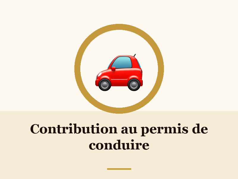 Contribution au permis de conduire