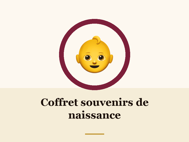 Coffret souvenirs de naissance