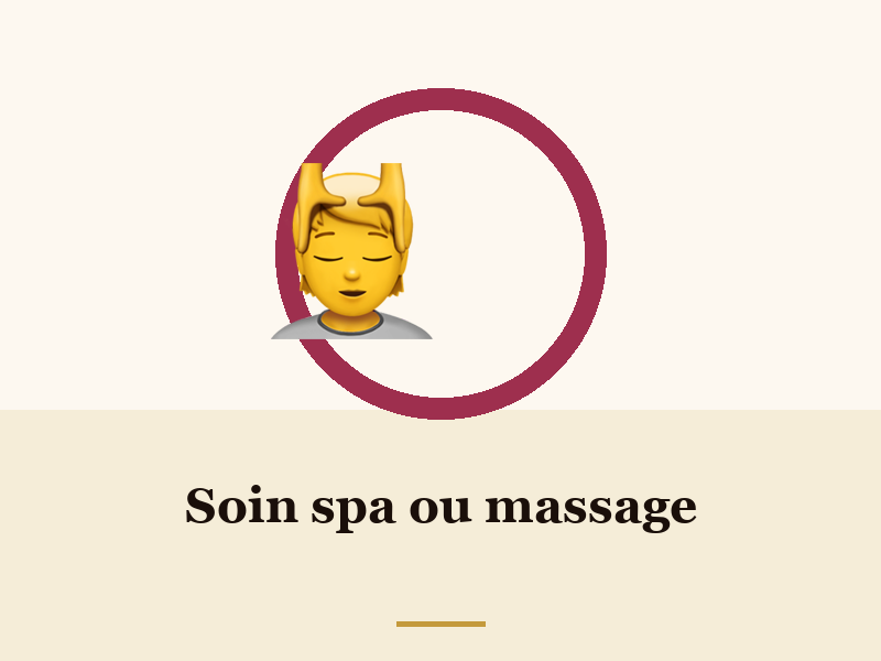 Soin spa ou massage