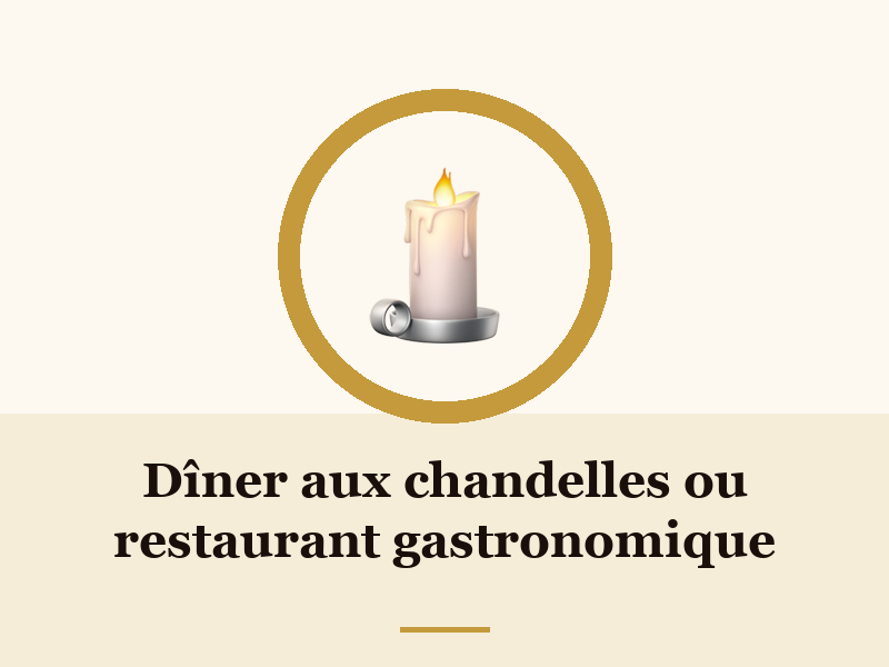 Dîner aux chandelles ou restaurant gastronomique